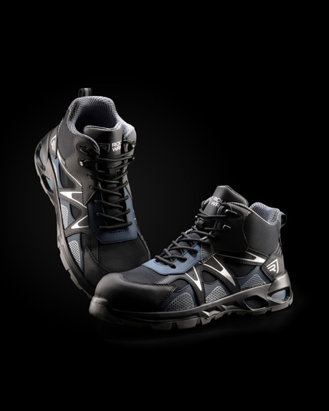 Sapatos De Trabalho Giskan - PRETO/AZUL MARINHO / 36