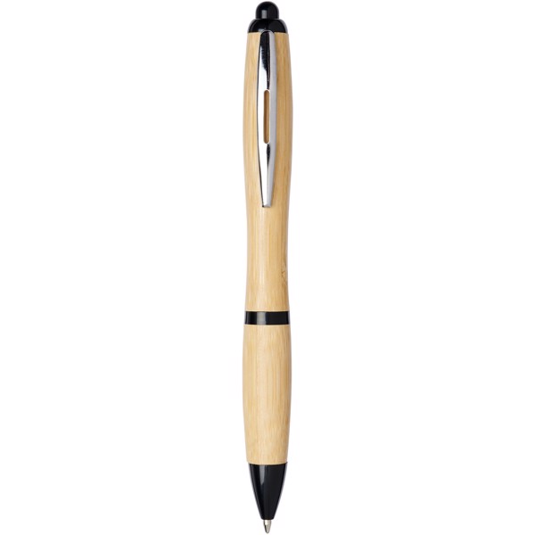 Nash bamboo ballpoint pen (blue ink) - Natural / Black