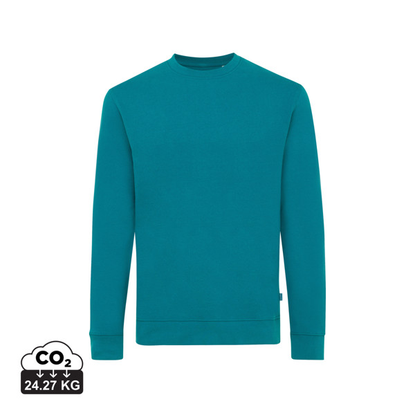 Sweater à col rond en coton recyclé Iqoniq Zion - Verdigris / XXXL