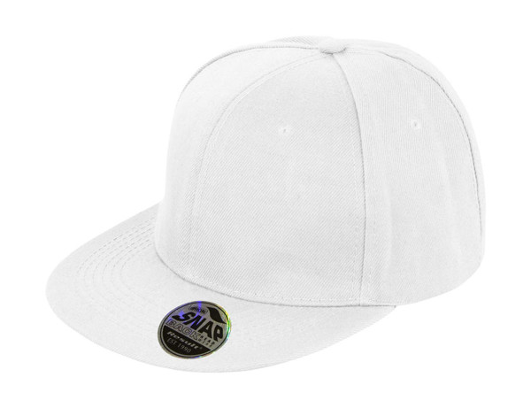 Bronx Original Flat Peak Snap Back Cap - White / ONE SIZE