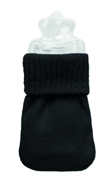 Hand warmer knitted polyester Warmmuff - Black