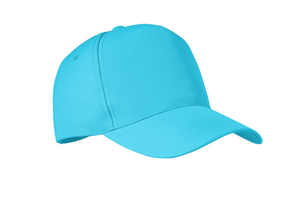 Cappellino 5 pannelli RPET Senga - Turchese
