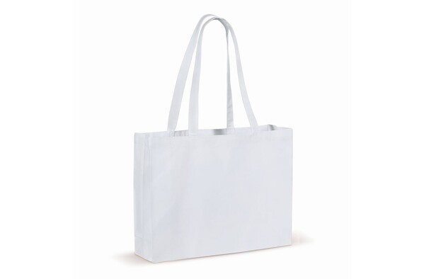 Recycled cotton bag with gusset 140g/m² 49x14x37cm - Blanc