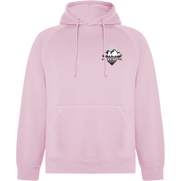 Felpa con cappuccio unisex in cotone biologico Vinson - Rosa chiaro / roly-L