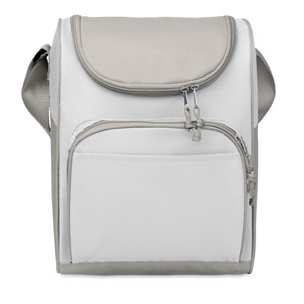 Sac isotherme avec poche frontale Zipper - Blanc