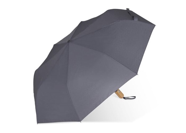 Foldable umbrella 21” R-PET auto open - Grey