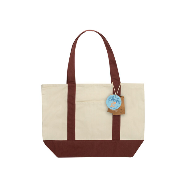 SHOP LOCAL AWARE™ taška z recyklovanej bavlny, 350 GSM - Vínovo Červená