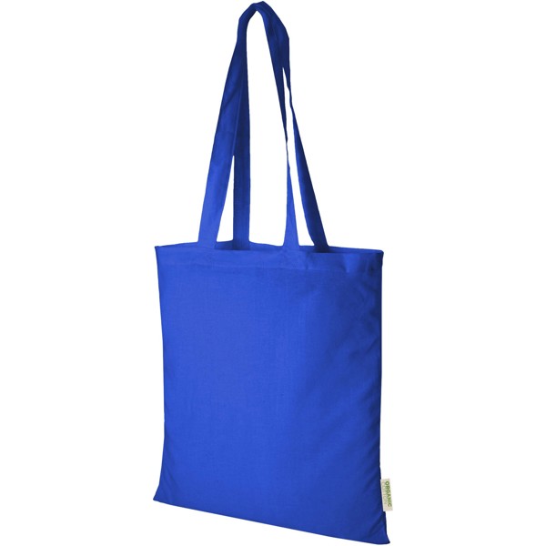 Sac shopping Odisha de 7 L bio certifié OCS 140 g/m² - Bleu royal