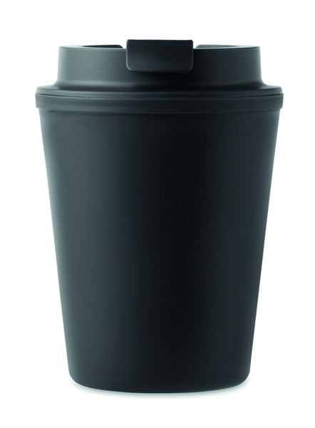 Tridus PP kozarec, dvojna stena, 300 ml - Črna