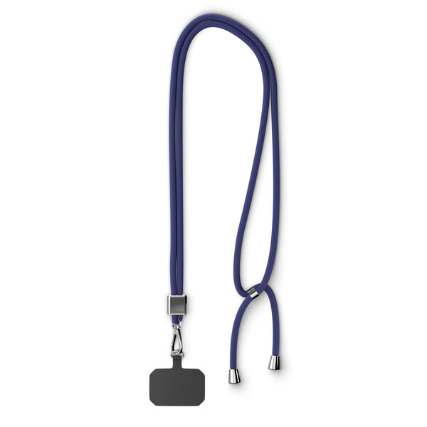 Crossbody, trendy 2-tone cord phone holder made of recycled polyester (rPET) - Reflex Blue C