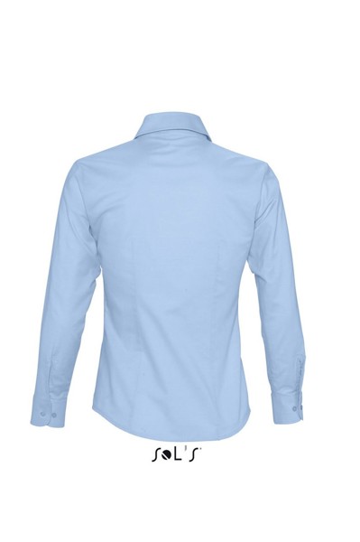Sol's Embassy - Long Sleeve Oxford Women's Shirt - Sky Blue / L
