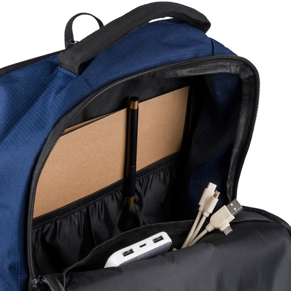 rPET (300D) polyester Ocean Bound Rugzak Tova - zwart