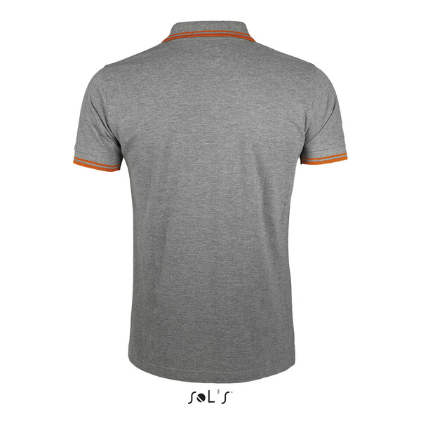 PASADENA pólo homem 200g Pasadena Men - Melange Cinzento / Laranja3XL