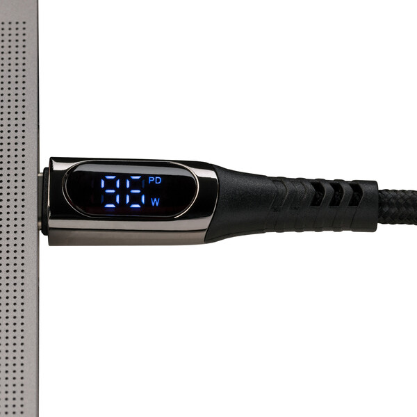 Câble USB-C avec Écran et Attache-câble CONVERTICS DIGITAL - noir / 100 Watt