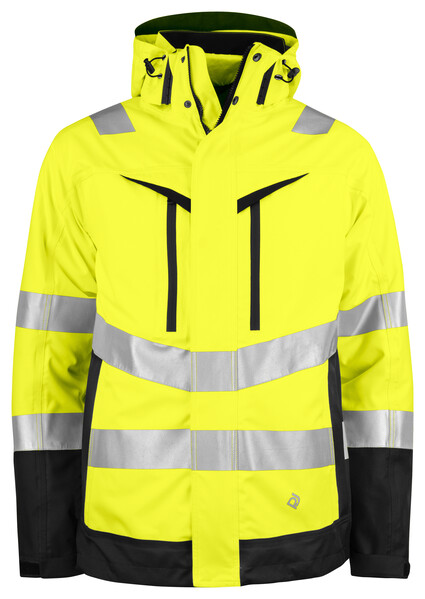 6445 Jacket 3-1 Hi Viz YELLOW/BLACK 4XL