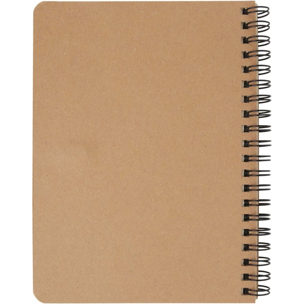 Blocco note riciclato con penna Priestly - Verde melange / Naturale