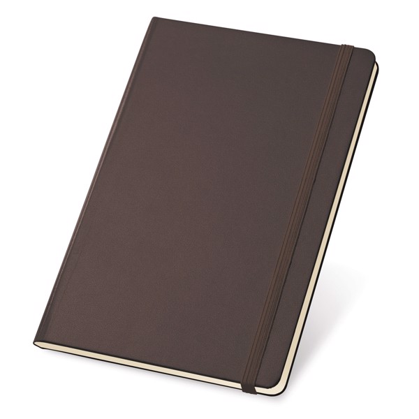 TWAIN. A5 notebook with lined sheets in ivory color - Dark Brown