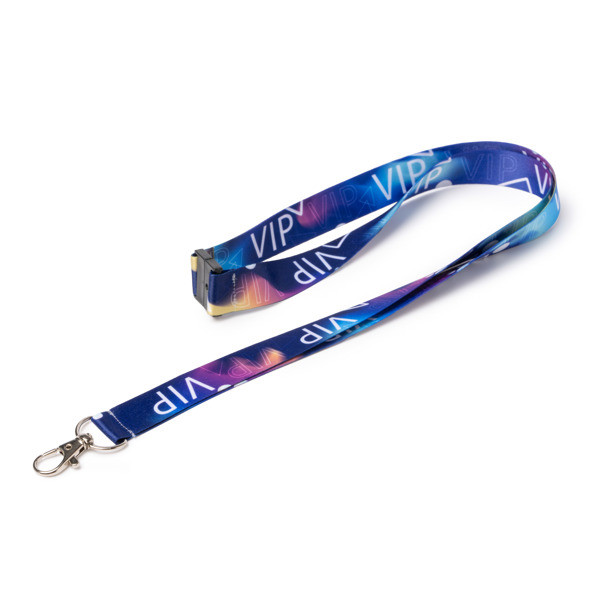 Lanyard personalizado de poliéster con mosquetón y cierre de seguridad
