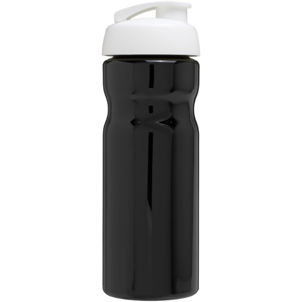 Športová fľaša H2O Base® 650 ml s odklápacím viečkom - Jednofarebná čierna / Biela