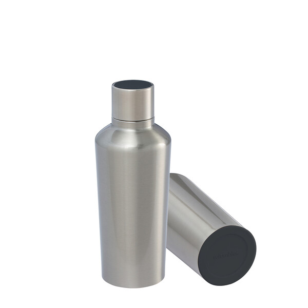 myDRINQEO 500 - Bottle: silver, Lid: dark grey, Bottom: dark grey