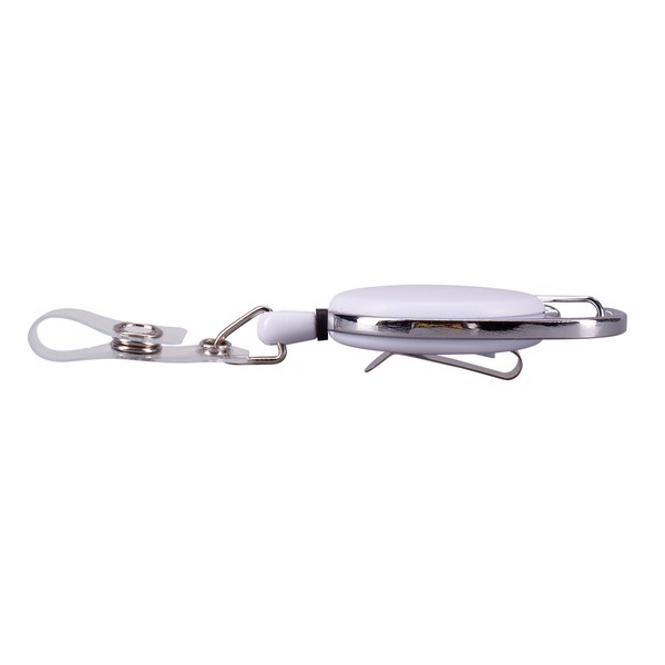 Ski-pass with carabiner - White