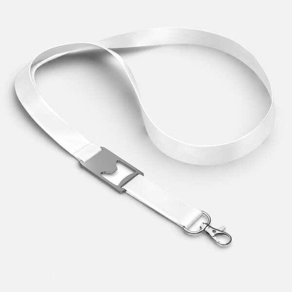 Polyester sublimation lanyard with bottle opener - 20mm width / Metal carabiner