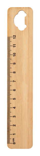 Rooler bamboo ruler, 12 cm - Natural