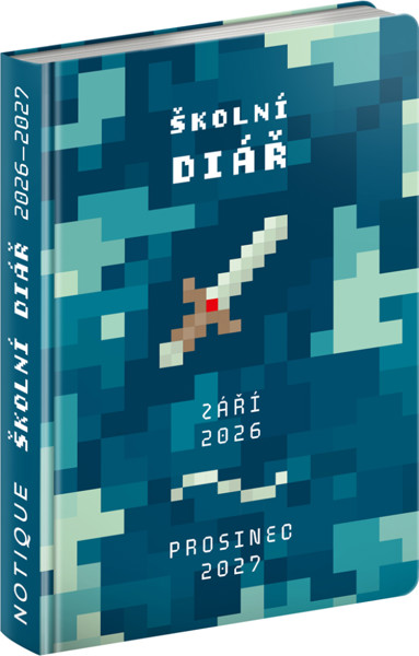 Notique Školní Diář Gamer (Září 2026 – Prosinec 2027), 9,8 x 14,5 cm