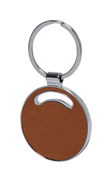 Keyring Behok, Rectangle - Brown