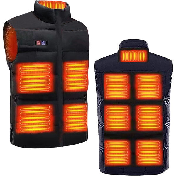 SCX.design G01 heated body warmer with power bank - Solid Black / L