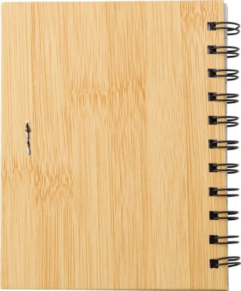 Caderno de bambu com notas Niall