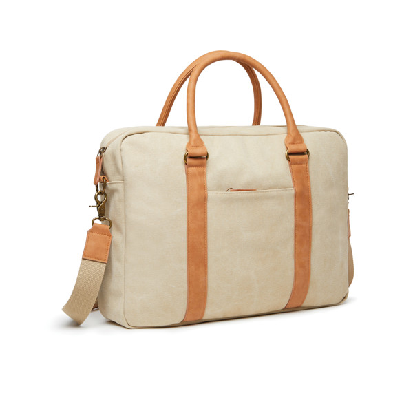 VINGA Bosler RCS recycled canvas computer bag - Beige