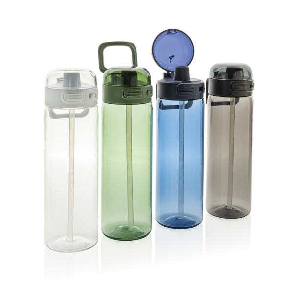 Bouteille d'eau étanche sport 800ml en rPET RCS SipnLock - Bleu Marine