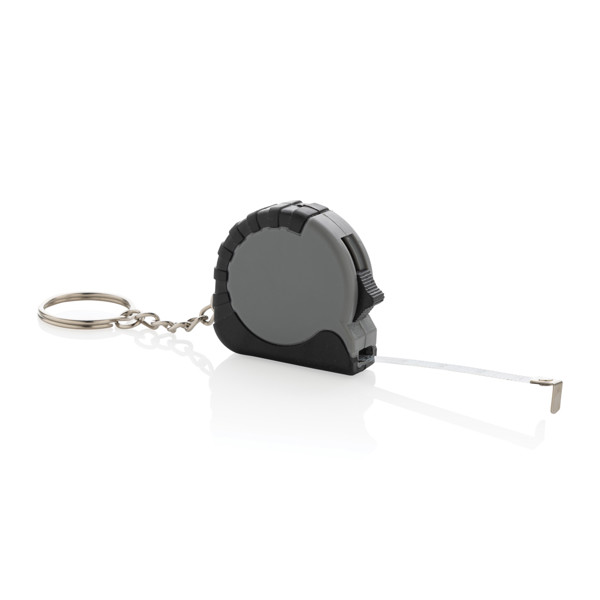MeasureMate RCS reycled ABS 1 meter tape keychain - Grey