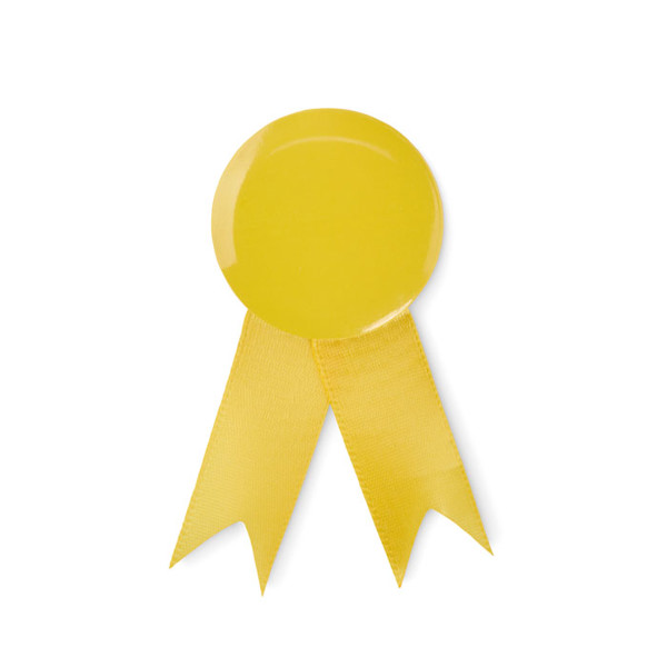 Pin de crachá tipo fita Lazo - Amarelo