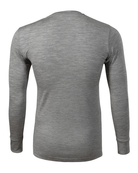 Tričko Pánske Malfini Premium® Merino Rise Ls - Tmavosivý Melír / XL