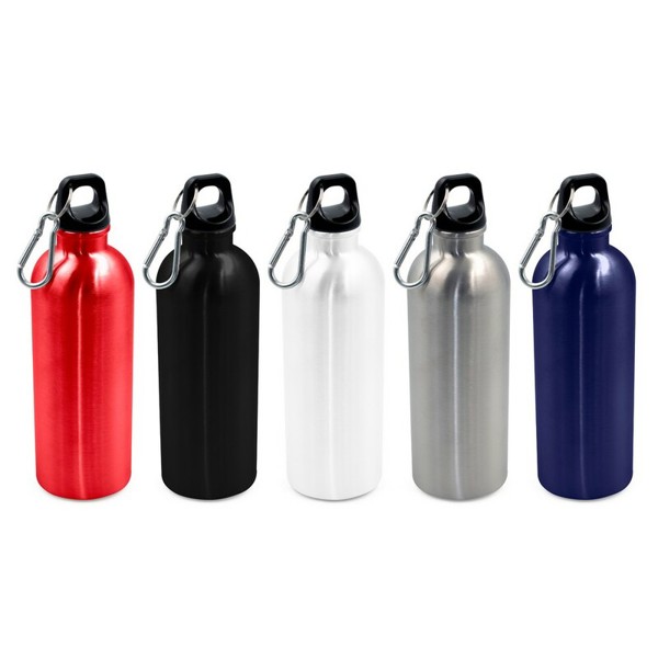 Sports bottle 500 ml with carabiner clip | Brenda - white