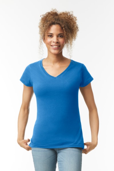 Softstyle™ Ladies' V-Neck T-Shirt - White / XL