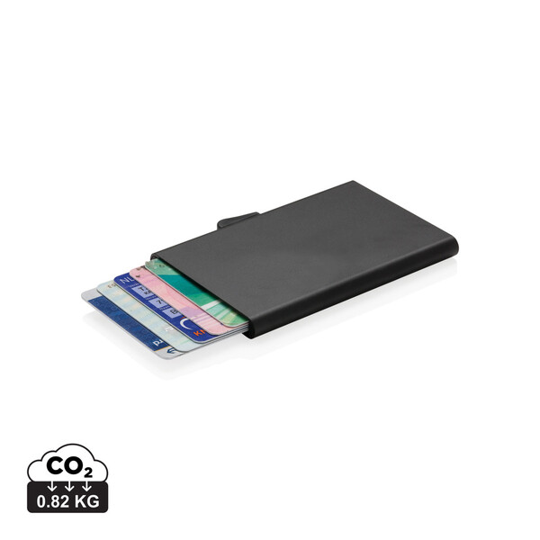 C-Secure aluminium RFID card holder - Black
