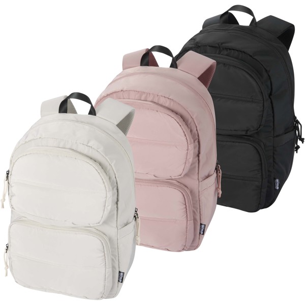 Puffer 15,6" GRS gerecycleerde laptoptas 18L - Zwart