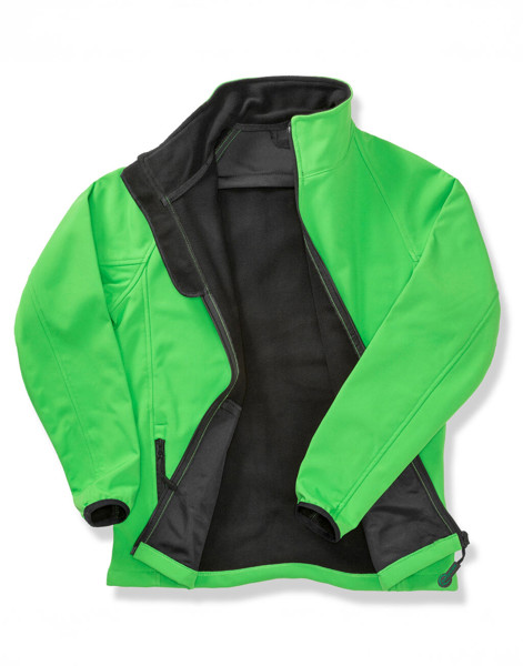 Printable Softshell Jacket - Vivid Green / Black / XL
