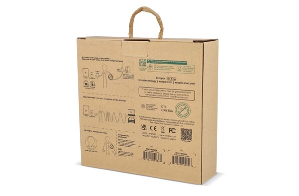 2090 - Xoopar Mr Bio Long Câble de Chargement + Adaptateur de Prise UK