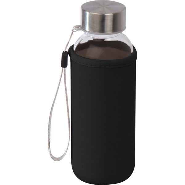 LOTTE Fľaša s neoprénovým puzdrom, 300 ml - Black