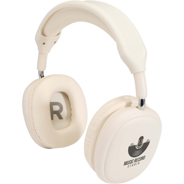 Alzir recycled plastic over-ear wireless Bluetooth® headset - White