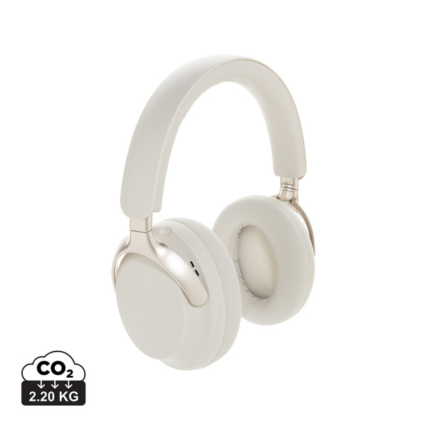 Soundpro RCS gerecycled plastic ANC-hoofdtelefoon - Wit