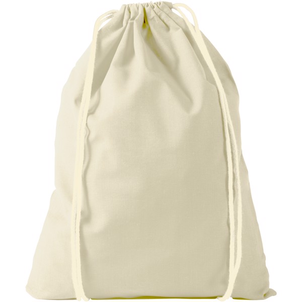 Oregon 100 g/m² cotton drawstring bag 5L - Natural