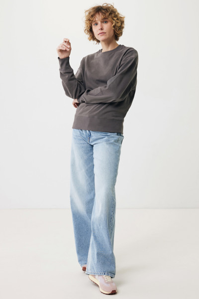 Mikina Iqoniq Kruger relaxed fit z recykl. bavlny - Antracitová / XXL