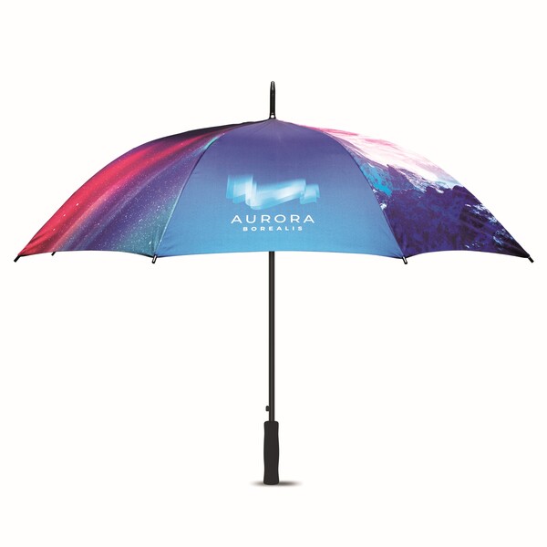 All-over printed ⌀122cm/27″ auto open umbrella with EVA handle - Full colour