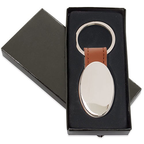 PORTACHAVES OVAL METÁLICO -