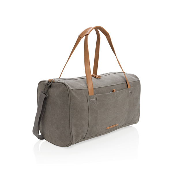 Canvas travel/weekend bag PVC free - Grey